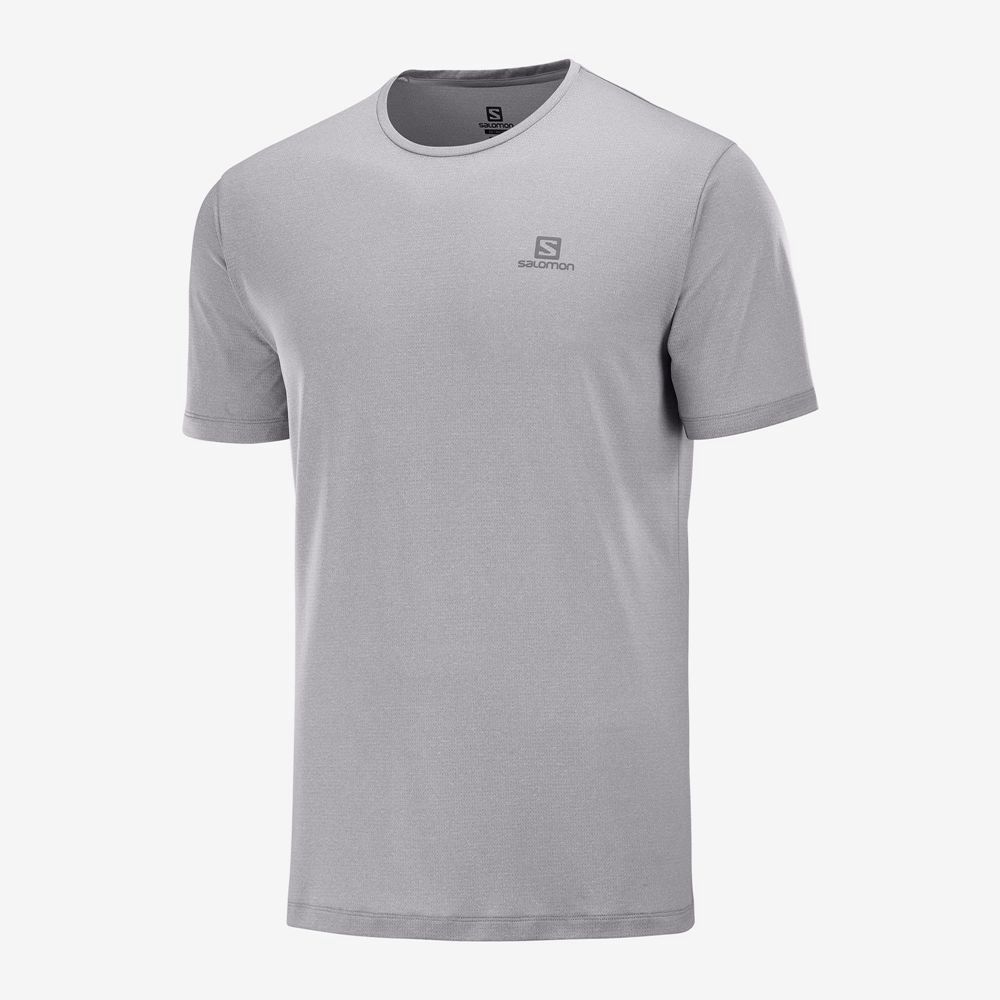 Salomon Singapore Mens Tops - AGILE TRAINING Grey | 40231-NQUV